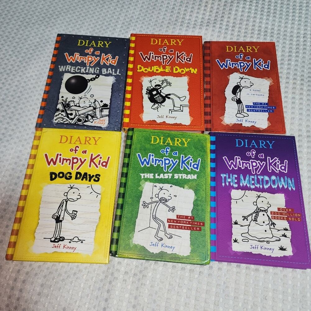 DIARY OF A WIMPY KID EUC 6 BOOKS SERIES SET